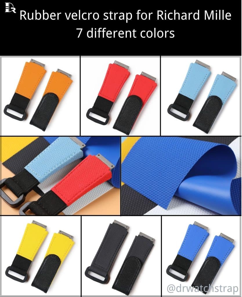 Rubber velcro strap for Richard Mille watch band