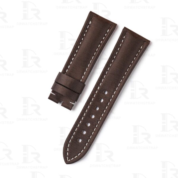 Custom Blancpain Fifty Fathoms Fabric dark brown canvas replacement sailcloth nylon watch strap 20mm 23mm band