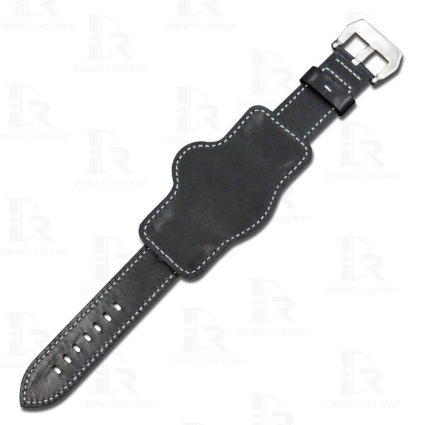 Custom handmade calfskin black leather bund strap 20mm watch band replacement for Tudor Black Bay 58 41 GMT Heritage as well as Rolex watches, Paul Newman Daytona, Omega Speedmaster, Tudor, Oris, Seiko, Breitling
