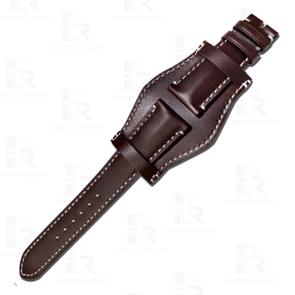 Custom handmade calfskin brown leather bund strap 20mm watch band replacement for Tudor Black Bay 58 41 GMT Heritage as well as Rolex watches, Paul Newman Daytona, Omega Speedmaster, Tudor, Oris, Seiko, Breitling