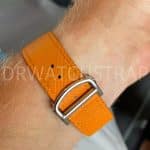 Custom black velcro strap for Cartier Santos de Large watch band for sale (2)