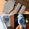 custom leather watch strap alligator grain Rolex Bund band leather bund for Rolex, Omega, Tudor, Oris, Daytona, Hamilton and more