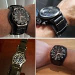 Omega De Ville 41mm Black Canvas Sailcloth watch strap (1)