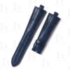 Genuine alligator crocodile custom Bvlgari blue leather watch strap band replacement for Bvlgari Diagono Aluminium AL38A L3276