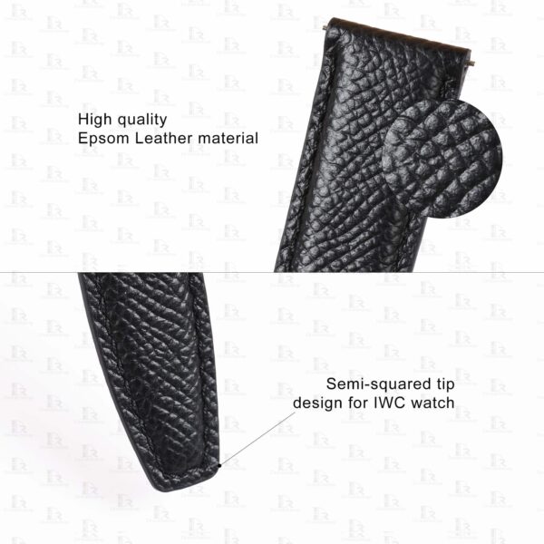 Epsom leather strap for IWC watch band 20mm 21mm 22mm (2) Custom handmade black Epsom leather watch band and strap replacement for IWC Big Pilot Top Gun 20mm 21mm 22mm