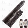 Handmade alligator watchbands for Vacheron Constantin Malta black leather strap Customized (1)
