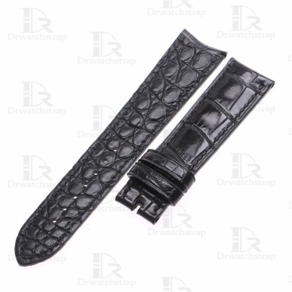 Handmade alligator watchbands for Vacheron Constantin Traditionnelle black leather strap Customized (2)