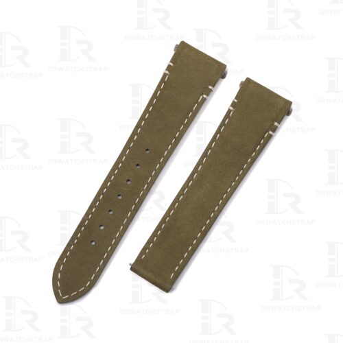 New Cartier Santos Oliver Green calfskin and lug size 19mm 18mm and length 90mm 115mm straps