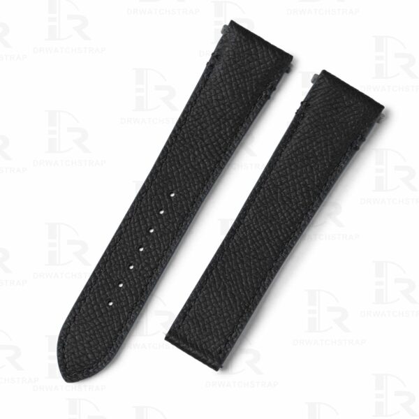 Replacement Black Cartier santos strap epsom leather quickswitch watch band