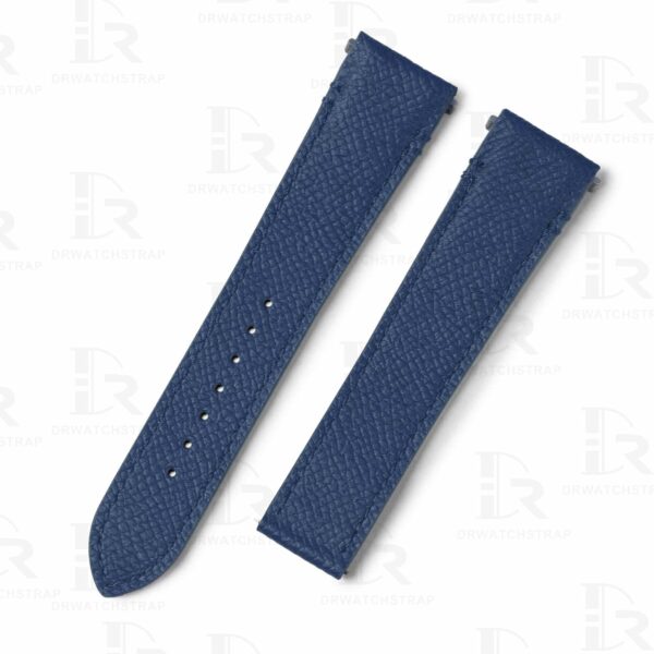 Replacement Blue Cartier santos strap epsom leather quickswitch watch band