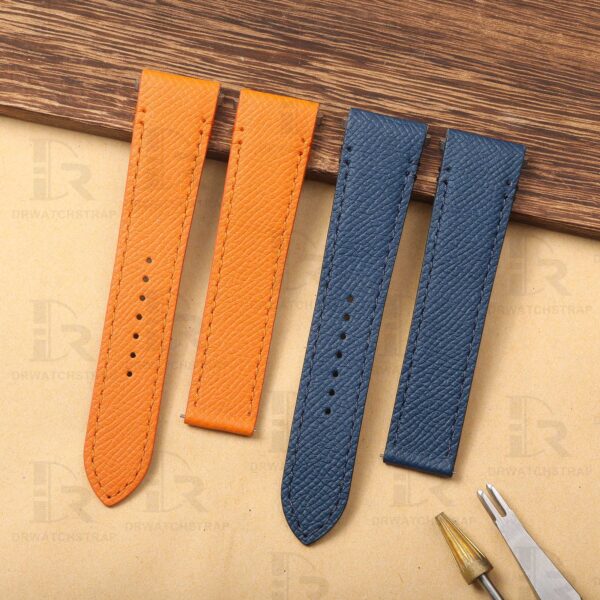 Replacement Cartier santos strap Orange Blue epsom leather quickswitch