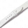 Genuine best quality alligator crocodile white Belly-scale replacement leather watch band and strap for Rolex celline old model ladies men watches online - OEM handmade leather straps and watch bands for sale at a low price