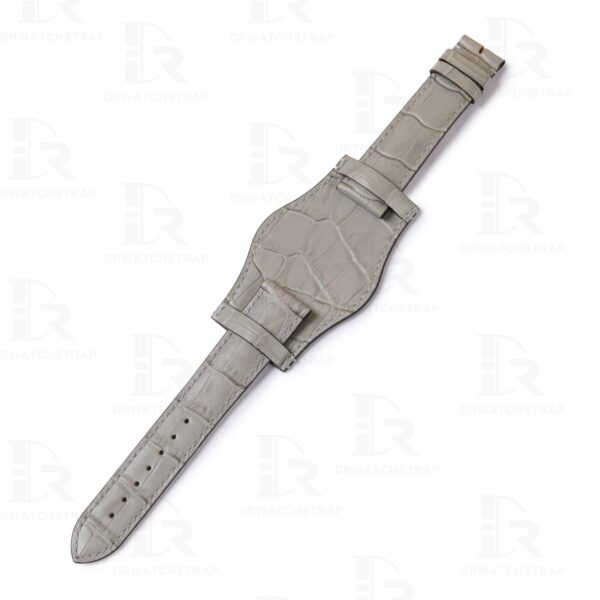 custom leather watch strap alligator grain Rolex Bund Strap