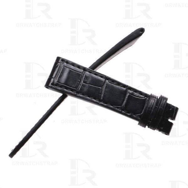 leather strap for Zenith ELITE STAR black alligator replacement watch band (2)