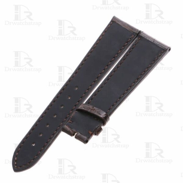 leather strap for Zenith ELITE STAR black alligator replacement watch band (3)