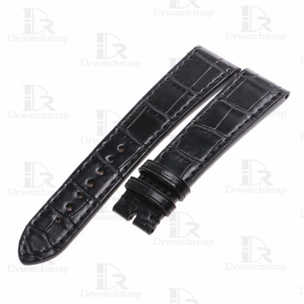 leather strap for Zenith ELITE STAR black alligator replacement watchband (2)