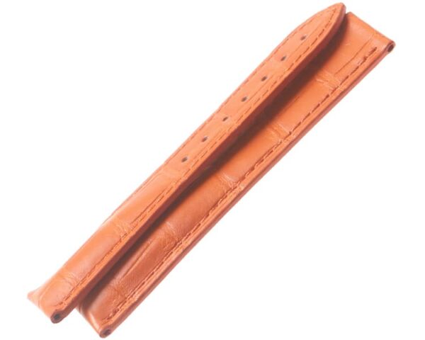 omega seamaster watch bands alligator leather watch strap (2) Omega watch leather strap replacement alligator the best quality Omega Seamaster orange watch straps Omega Seamaster watch bands