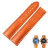omega seamaster watch bands alligator leather watch strap (3) Omega watch leather strap replacement alligator the best quality Omega Seamaster orange watch straps Omega Seamaster watch bands