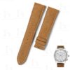 Brown calfskin leather watch straps and watch bands replacement for Glashutte Quintessentials
