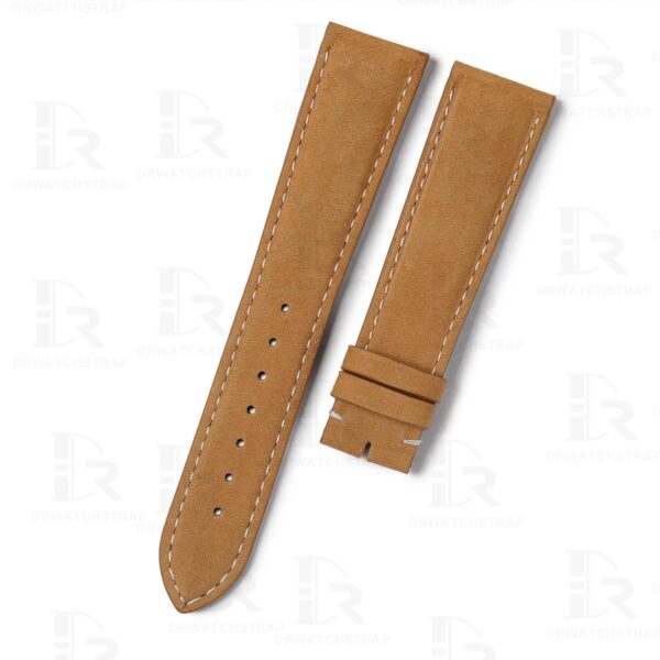 Brown calfskin leather watch straps and watch bands replacement for Glashutte Quintessentials