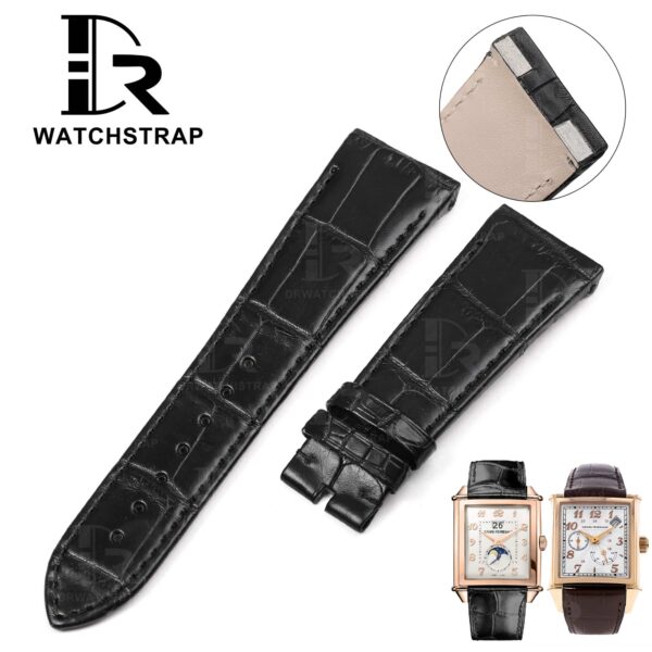 Buy Custom Girard Perregaux VINTAGE 1945 Black leather watch strap 22mm 24mm 26mm handmade for strap (1)