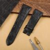 Buy Custom Girard Perregaux VINTAGE 1945 Black leather watch strap 22mm 24mm 26mm handmade for watch straps (1)