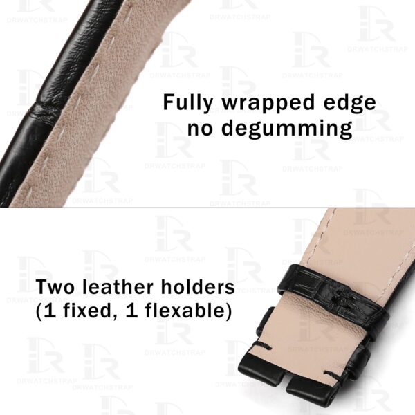 Buy Custom Girard Perregaux VINTAGE 1945 Black leather watch strap 22mm 24mm 26mm handmade for watch straps (2)