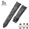Buy Custom curved end replacement alligator leather watch strap for Girard Perregaux 1966 luxury watch