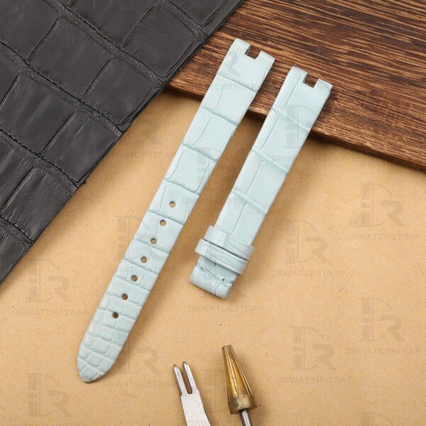 Buy custom Bvlgari B.zero1 Ice Blue leather strap 18mm replacement (2)