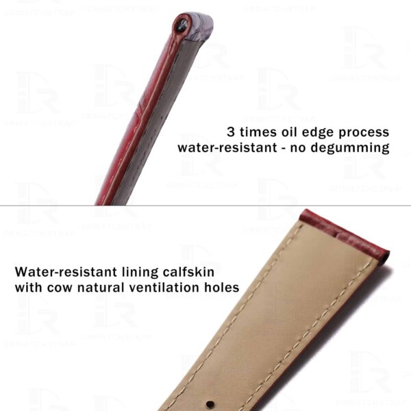 3 times oil edge and water-resistant premium calfskin linning buttom material