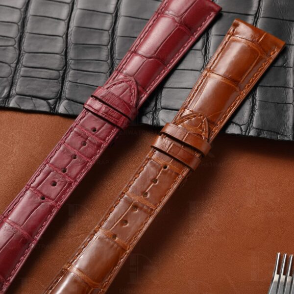 Soft and comfortable American Alligator Crocodile material leather strap