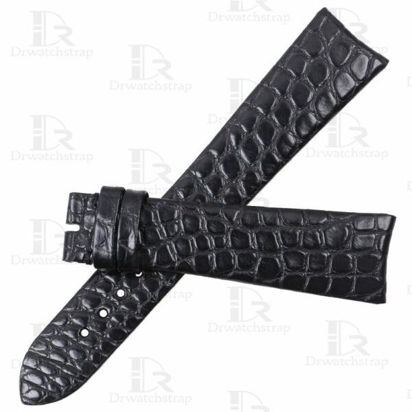 Black Round-scale alligator Girard Perregaux leather strap
