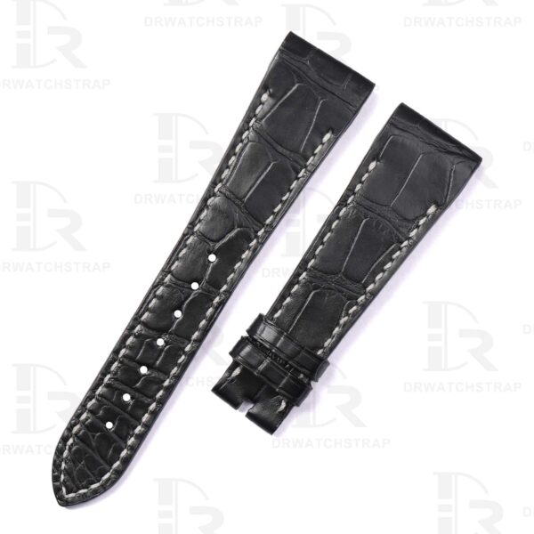 Buy custom Girard perregaux vintage 1945 Black Watch Strap white stitching (2)