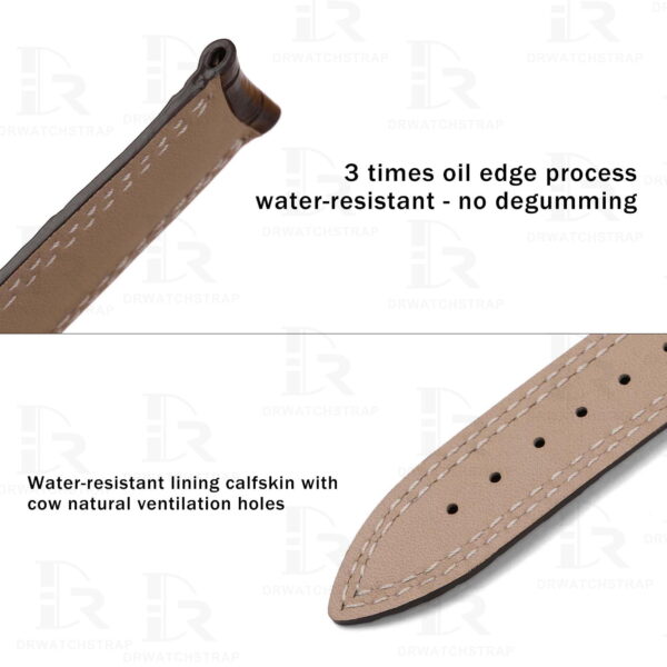 Buy custom Jaeger LeCoultre Master Compressor Brown lecoultre watch band 21mm handmade for sale-2