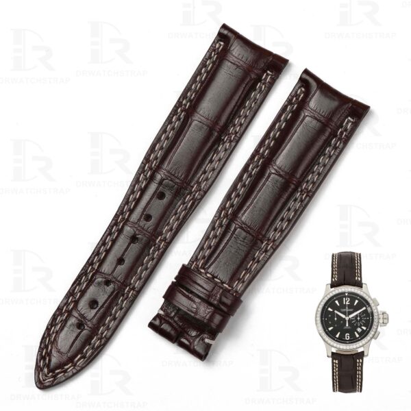 Buy custom Jaeger LeCoultre Master Compressor Brown lecoultre watch band 21mm handmade for sale