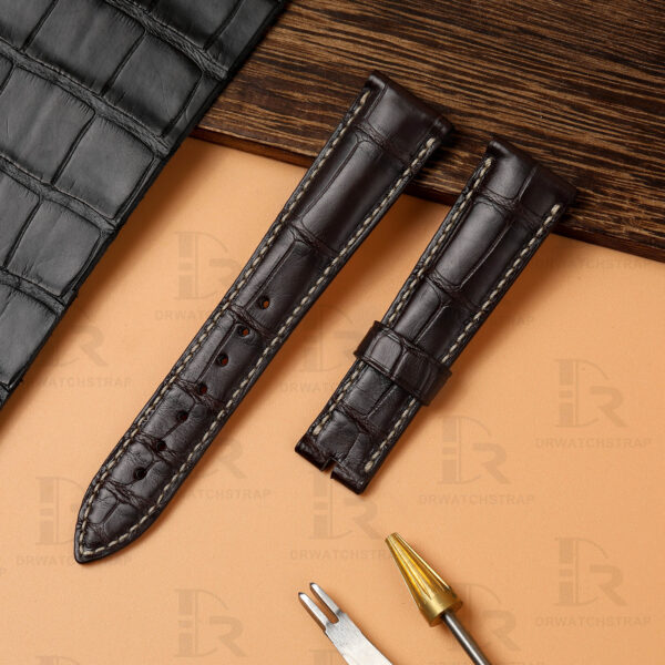 High-end quality brown alligator leathe strap for Breguet Classique Moonphase Automatic luxyry watch