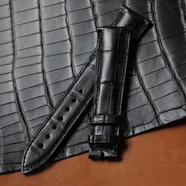 Custom handmade best quality replacement alligator leather watch band for Blancpain Villeret 6654 6838 straps