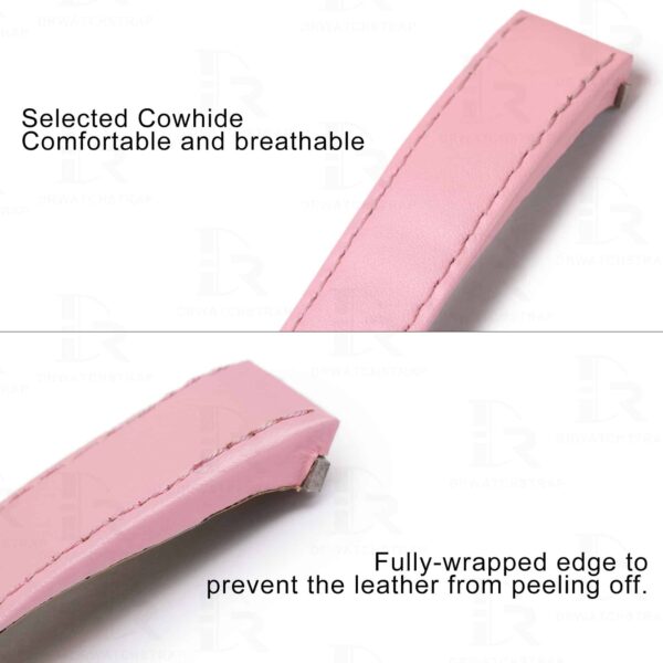 Genuine best quality calfskin material handmade Pink leather watch strap and watch band replacement for Cartier Roadster Chronograph, XL, 2510, GMT 19mm 20mm mens and women's watches with Quickswitch system for sale - Shop the Quick release premium calf leather straps and watchbands from DR Watchstrap online at a low price