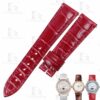 buy custom Blancpain Moonphase 6102/3663 Red leather watch strap 15mm 18mm for sale