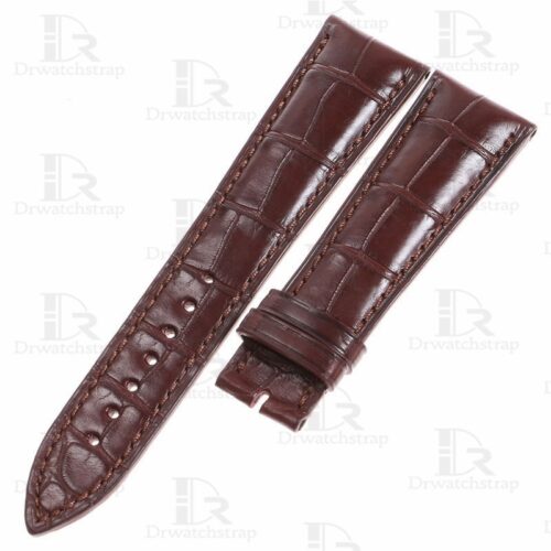 buy custom Blancpain VILLERET 66646665 Brown leather watch straps 20mm 22mm (3)