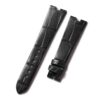 Genuine alligator crocodile black alligator leather Bvlgari B Zero1 watch band replacement for sale