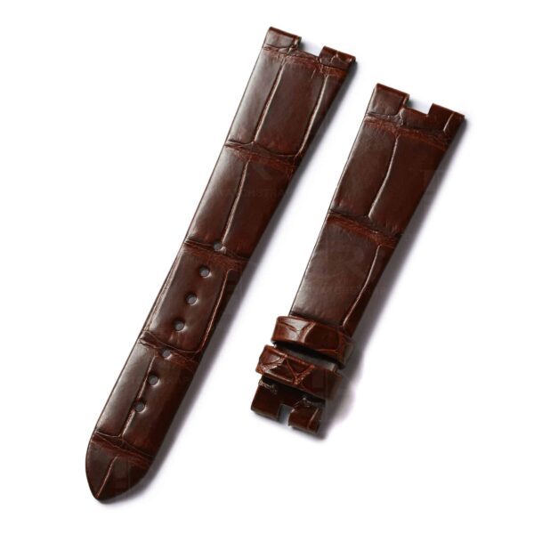 Genuine alligator crocodile brown alligator leather Bvlgari B Zero1 watch band replacement for sale