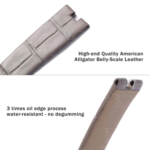 Alligator leather and 3 times oil edge