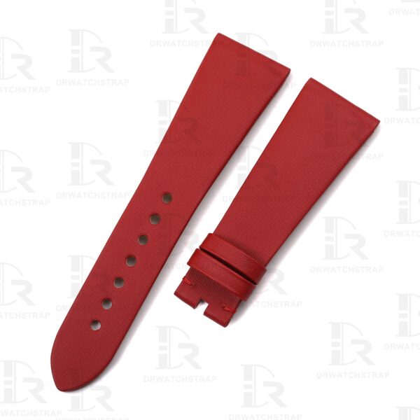 buy custom Cartier Tank Divan Red satin leather watch strap 24mm for sale (3)