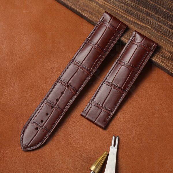 Custom Brown leather strap & watch band replacement for Hamilton Jazzmaster, American Classic, Khaki Aviation with 20mm 22mm 23mm