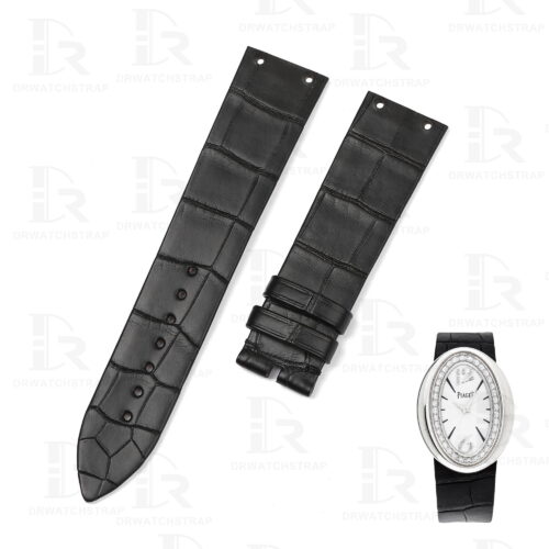 Buy custom Piaget Limelight Magic Hour Black leather watch straps 20mm for sale (1)