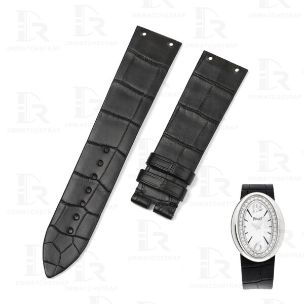 Buy custom Piaget Limelight Magic Hour Black leather watch straps 20mm for sale (1)