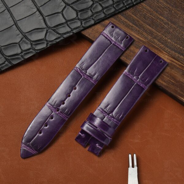 Genuine belly-scale alligator leather material