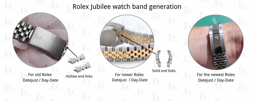 Rolex Jubilee watch band old style new style newest