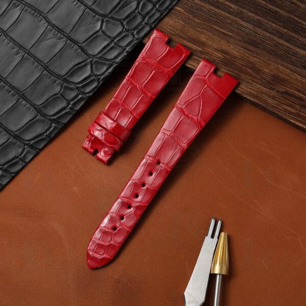 Buy custom Bvlgari B.zero1 Red leather strap 18mm replacement (3)